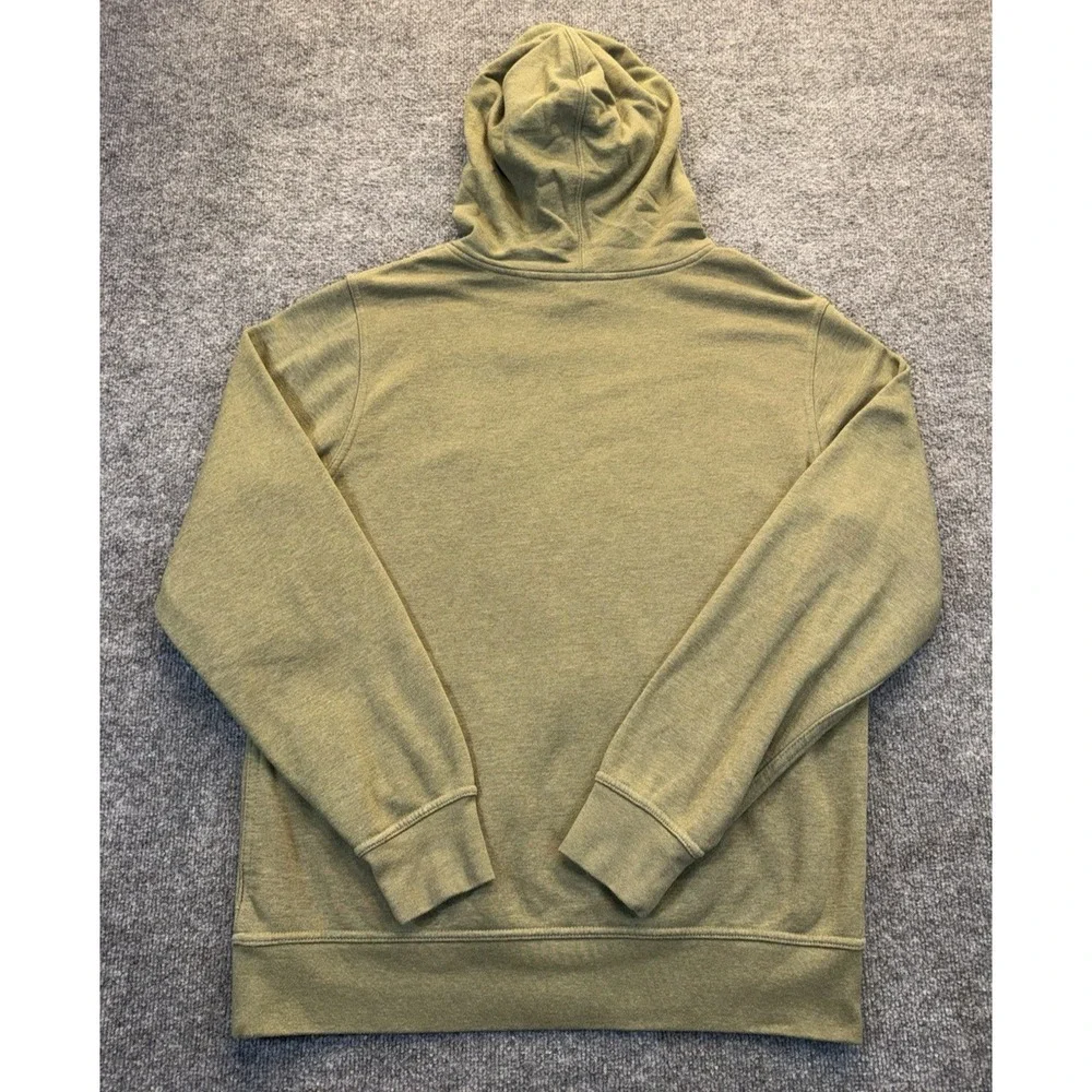 The North Face Hoodie Olive Green Logo Pullover Sweatshirt Men's Large